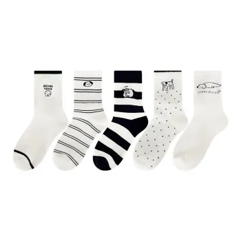 MADALLO Mid-Calf Socks Women's 5 Pack