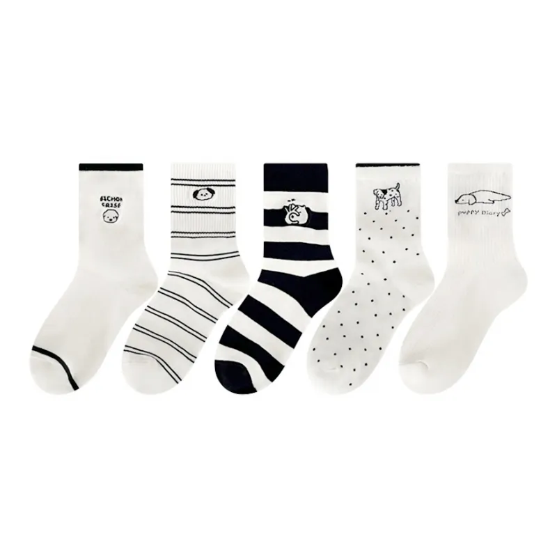 MADALLO Mid Calf Socks Women's 5 Pack-0