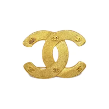 CHANEL 1990 2000s Cc Logo Brooch