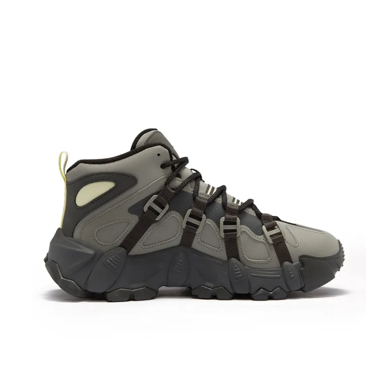 FILA FUSION EXOCET Slip-Resistant Mid-Top Casual Shoes Men's Green Gray-1