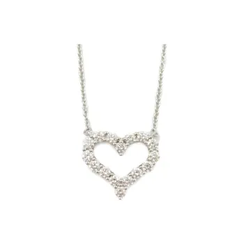 TIFFANY & CO. Pre-Owned 2010s Platinum Heart Diamond Necklace