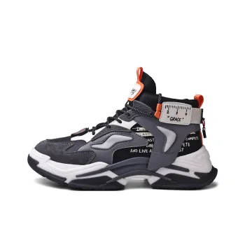 AMICNIEGD Height Increasing Slip Resistant High Top Chunky Sneakers Men's
