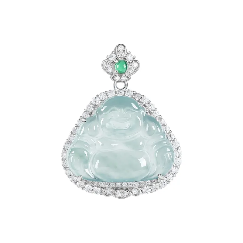 Green Craftsman Ice Type Jadeite Necklaces Women's-3
