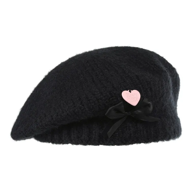 FREE RABBITⅡ Fall And Winter Fashion Warm Plush Knitted Fabric Painter Beret Women's-6