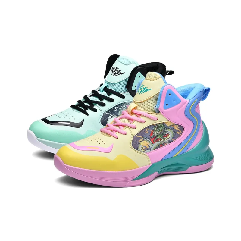 Black tailed Deer Thermal Cushioning Abrasion Resistant Slip Resistant High Top Basketball Shoes Unisex-25