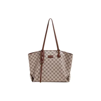 H YXIANG PVC Tote Bag Shopping Bag Shoulder Bags Regular Women's Khaki