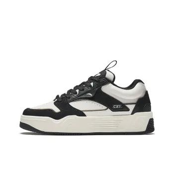 Anta C37 Series Anti Slip And Wear Resistant Lightweight Height Increasing Low Top Skateboard Shoes Women's White Black