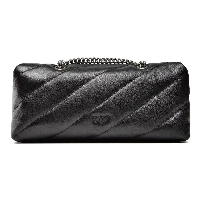 PINKO Leather Baguette Bag Crossbody Bag Shoulder Bag Small Size Women's Black-2