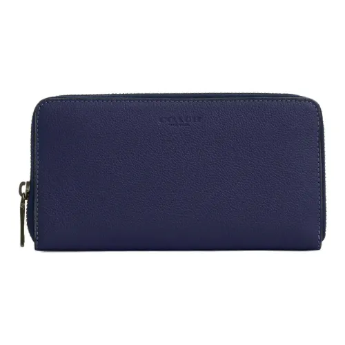 COACH Calfskin Wallet Small Size Men's Marine Blue