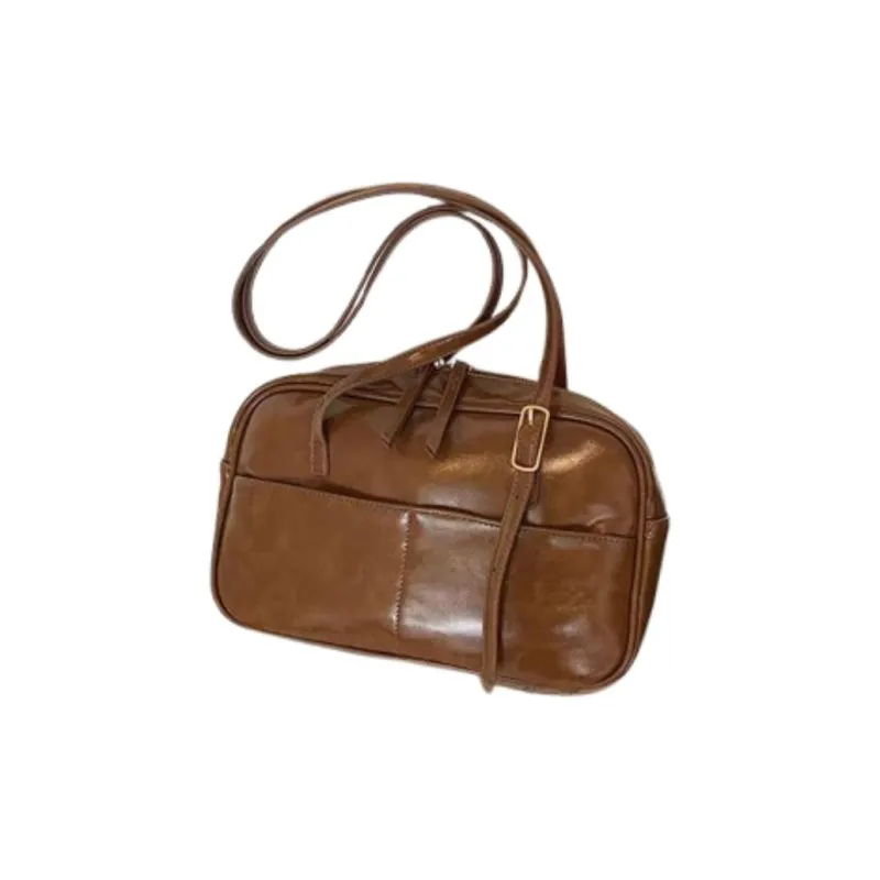 RKM PU Boston Bag Shoulder Bag Regular Women's Black/Coffee/Red/Brown-9