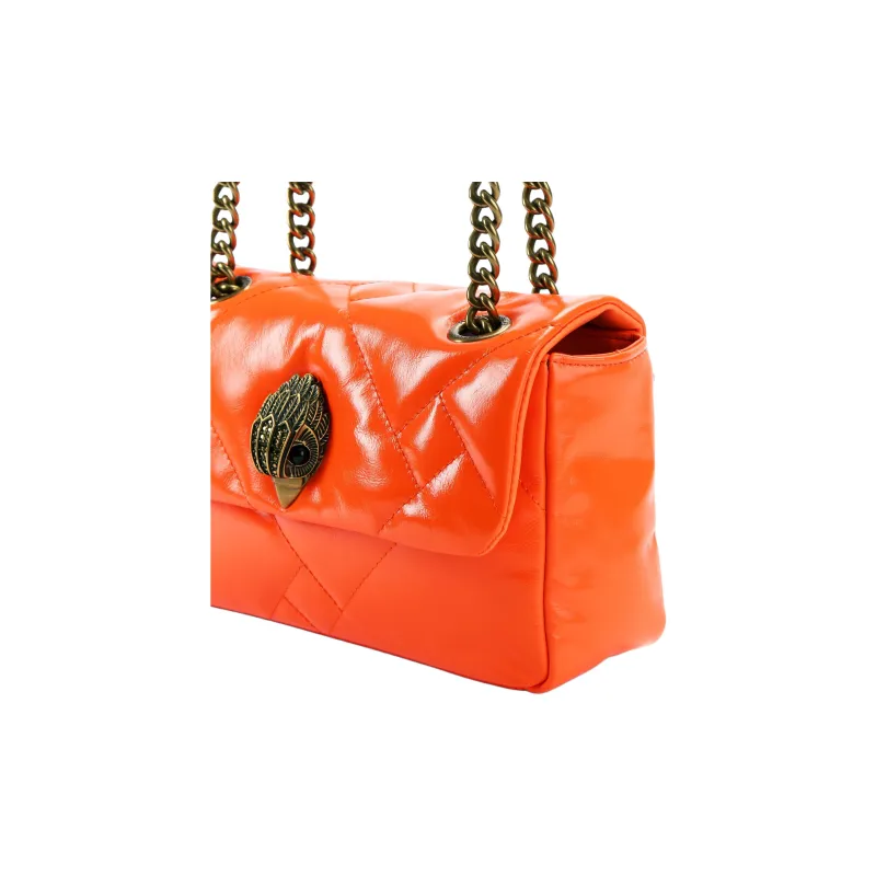 Kurt Geiger London Leather Shoulder Bag Crossbody Bag Medium Size Women's Orange-3