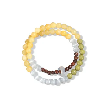 DVNRR Glass Cat Eye Jade Bracelets Women's