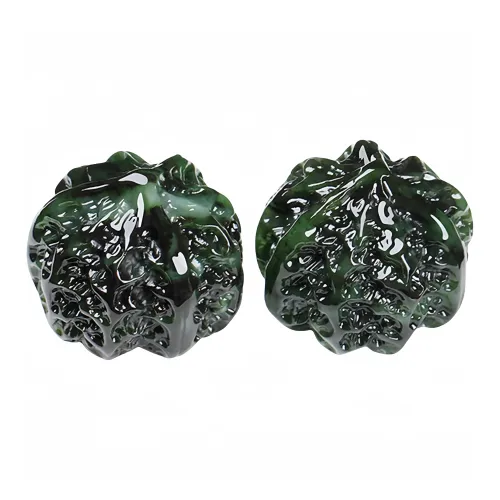 MUSHIFEN Hetian Jade, Walnut Fine Handicraft, Handheld Piece Jasper Unisex