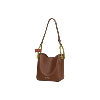 TOUTOU PU Shoulder Bag Medium Size Women's Matcha Chocolate