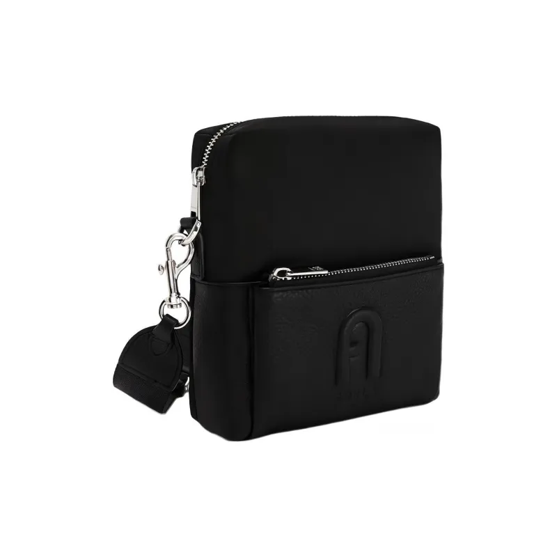 Furla Nylon With Calfskin Shoulder Bag Crossbody Bag Small Size Men's Black-1