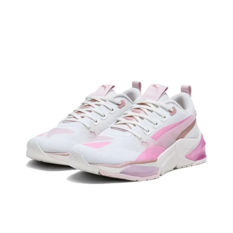 PUMA LQDCELL Optic Evo Anti Slip Wear Resistant Low Top Casual Shoes Women's White Pink-2