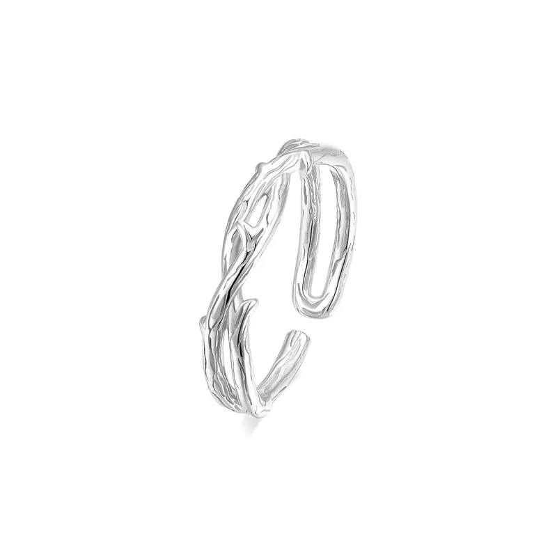 KADER Rose Story Series 999 Fine Silver Rings Unisex-2