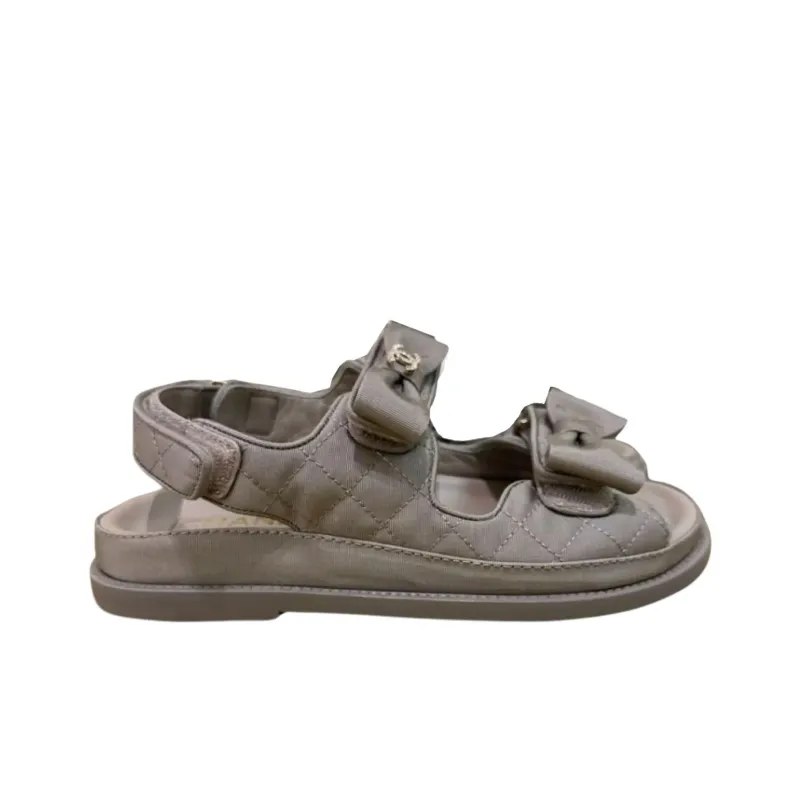CHANEL Strap Sandals Women's Gray-1