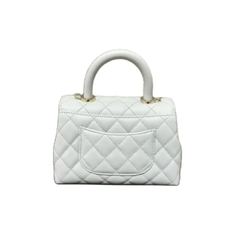 CHANEL Coco Handle Caviar Calfskin Handbag, Shoulder Bag, Crossbody Bag Mini Women's Gray Blue-2