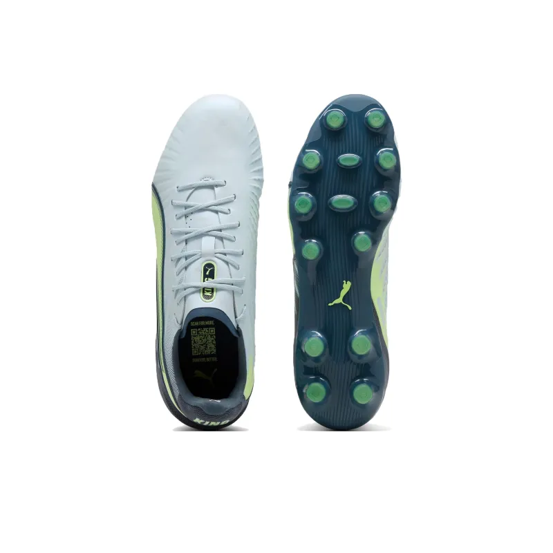 PUMA King Ultimate HG Rubber Short Studs Wear Resistant Slip Resistant Soccer Shoes Men's Gray-3