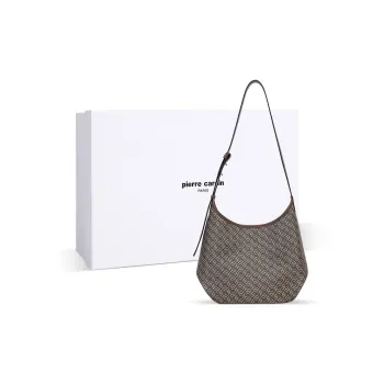 PIERRE CARDIN PVC Shoulder Bag Regular Women's Khaki