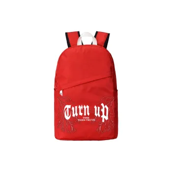 TURN UP Nylon Backpack Regular Unisex Red