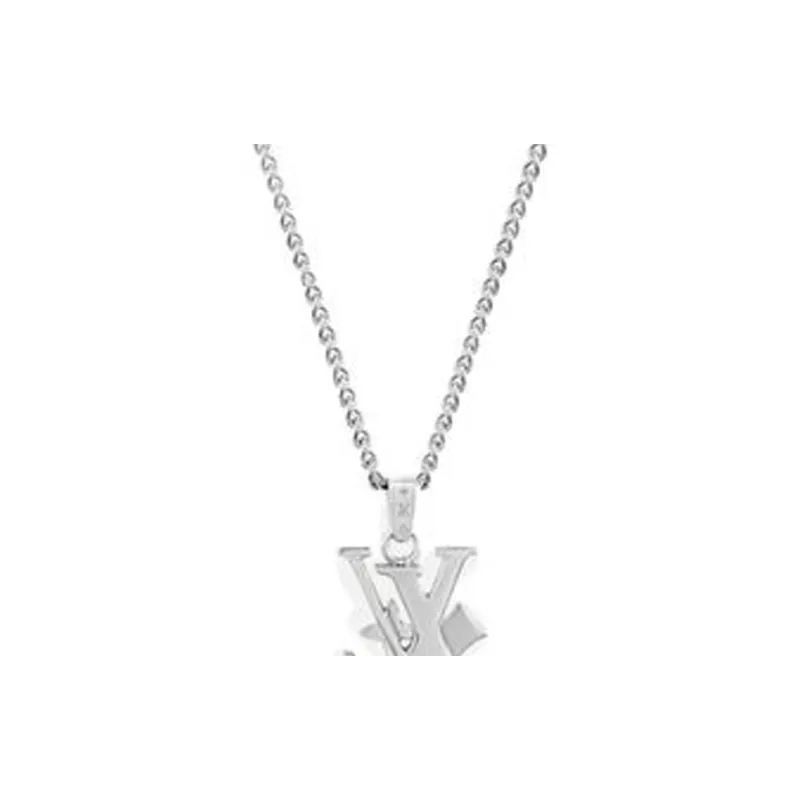 LOUIS VUITTON Stainless Steel Necklaces Men's Silver-2