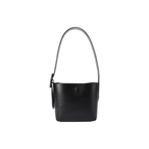 Kurt Geiger London Leather Bucket Bag Handbag Shoulder Bag Small Size Women's Black