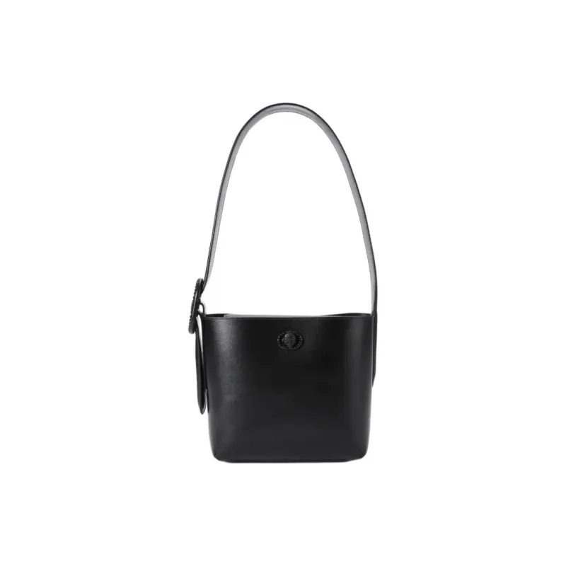 Kurt Geiger London Leather Bucket Bag Handbag Shoulder Bag Small Size Women's Black-0