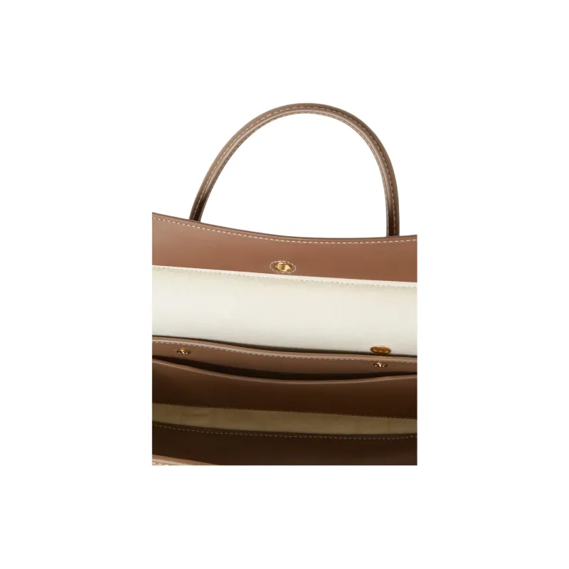 Loro Piana Cashmere With Cow Leather Crossbody One Shoulder Handbag Women's Nougat Color & Stone Color & Sun Gold-6