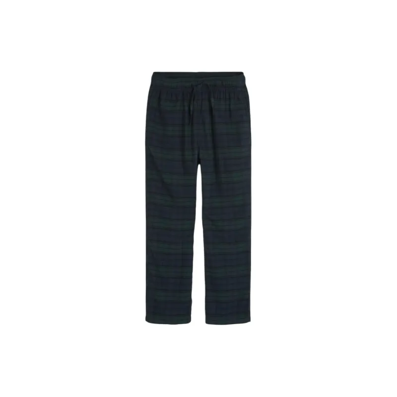 Hollister Pajama Pants Men's Dark Green Plaid-0