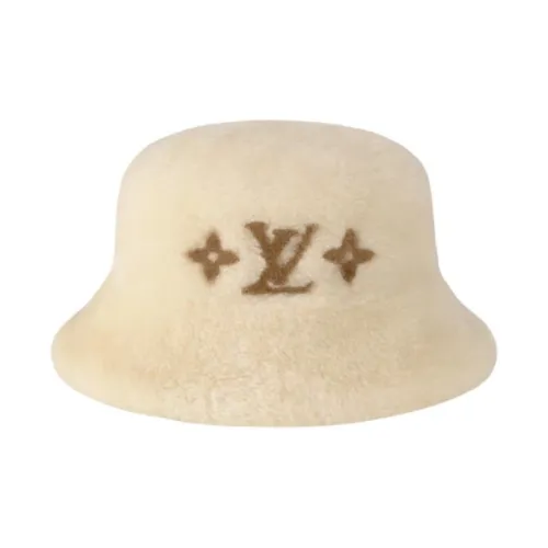 LOUIS VUITTON Viscose Bucket Hats Women's White