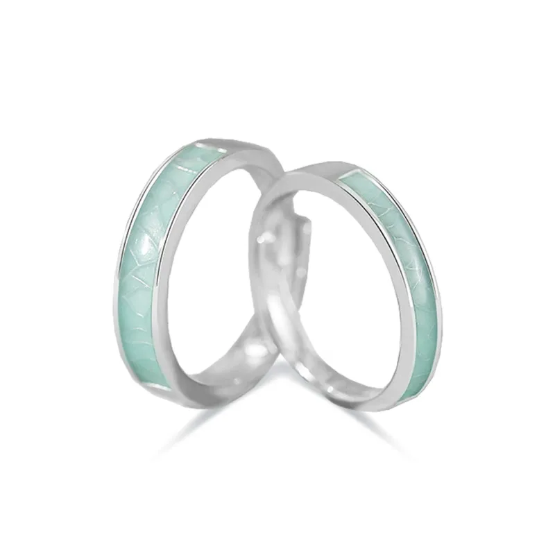 DVNRR S925 Silver Rings Unisex Gift Box Set Anniversary Gift For The Object Of Your Affection-0