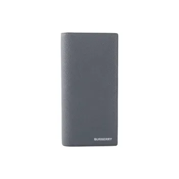 Burberry Calfskin Wallet Unisex Gray