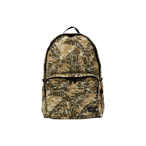 A BATHING APE PORTER Collaboration Polyester Backpack Regular Men's Beige