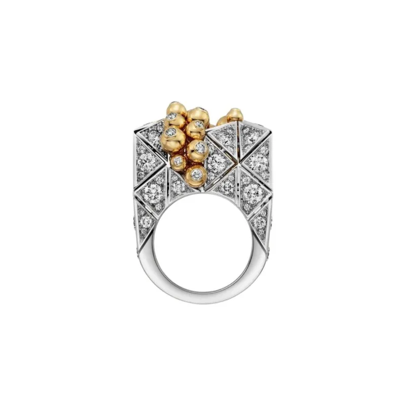 CARTIER 18K Gold Rings Unisex Silver/Gold-3