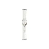 Apple Diamond Pattern Genuine Leather Folding Clasp ~ White