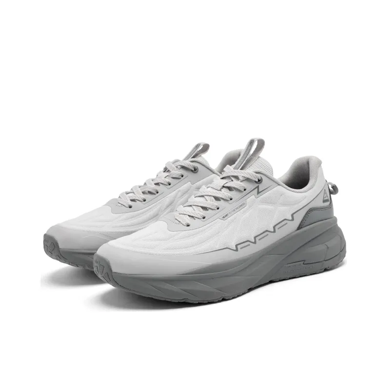 QIAODAN Flying Cloud Running Shoes Men Low Top Gray Silver/Coal Gray-2