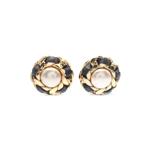 CHANEL 1970s Pearl embellished Clip on Earrings