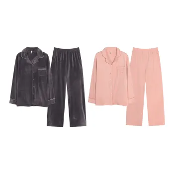 WANANNI Pajama Set Unisex Gray Pink