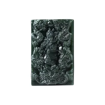 Renyu Jewelry Hetian Jade Pendants Green Jade Men's