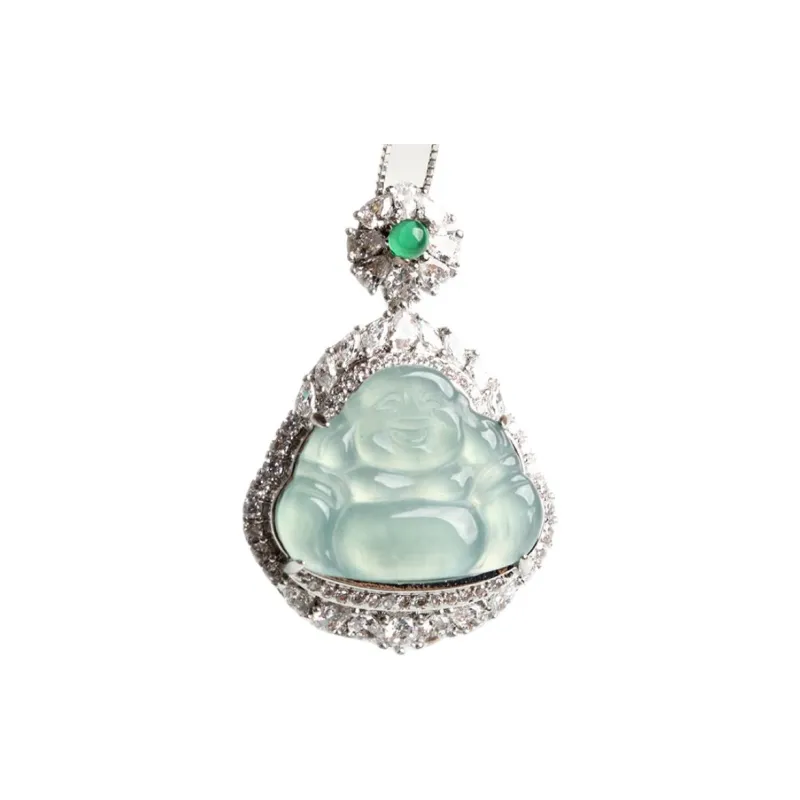 Oushuo Jewelry Ice Glutinous Jadeite Necklaces Women's-0