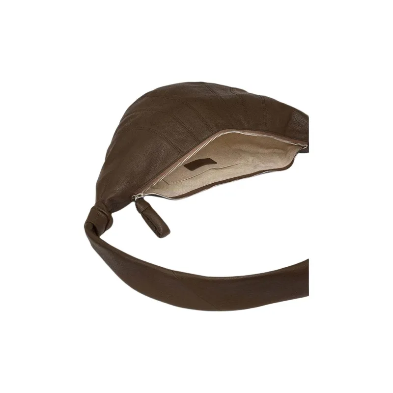 Lemarie Nappa Leather Mediun Croissant Bag Women's Dark Chocolate-2