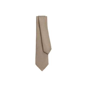 HERMES Mulberry Silk Ties Men's Sand Yellow