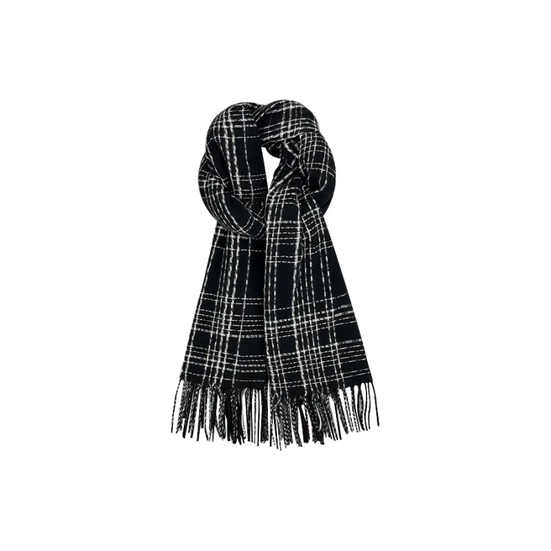 FREE RABBITⅡ Fall And Winter Korean Style British Vintage Thickened Warm Shawl Scarf Unisex-4