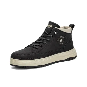 RED DRAGONFLY High Top Shoes Warm And Lightweight High Top Casual Shoes Men's Black/Khaki