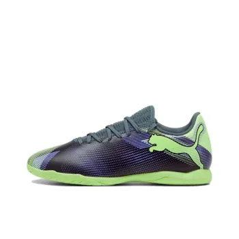 PUMA FUTURE 7 PLAY Anti Slip Wear Resistant Soccer Shoes Men's Gray Purple Green
