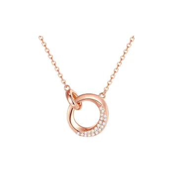 Ascending S925 Silver Synthetic Cubic Zirconia Necklaces Women's