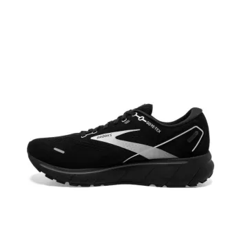 Brooks Ghost 14 Cushioning Wear-Resistant Low-Top Running Shoes Men's Black Silver
