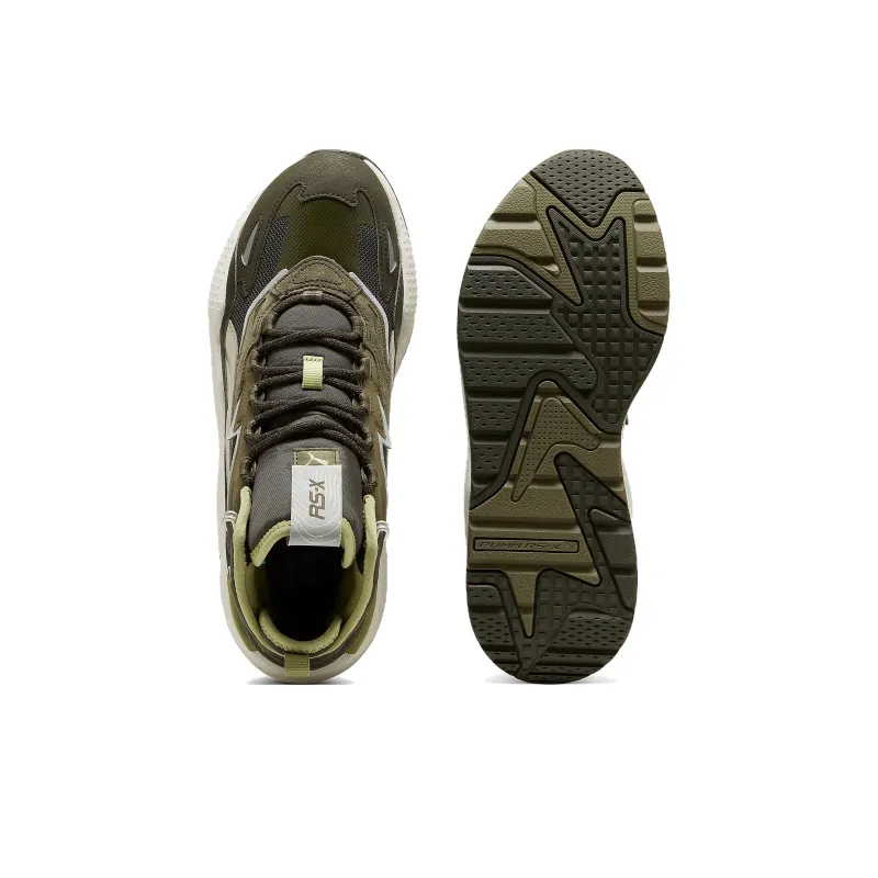 PUMA RS-X Anti-Slip Wear-Resistant High-Top Casual Shoes Men's Dark Olive Green-3